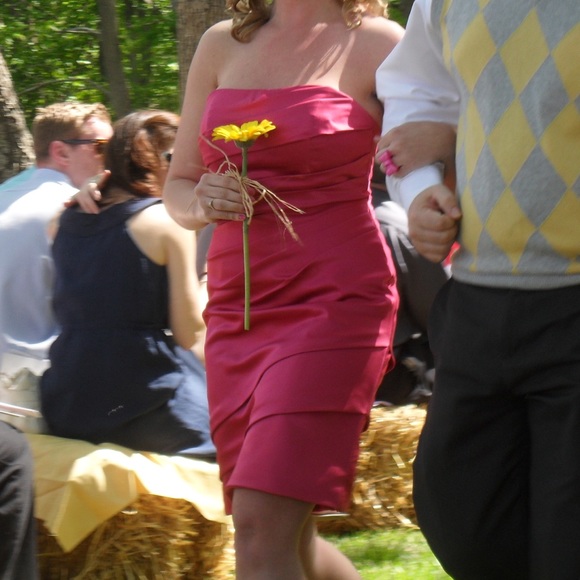 David’s Bridal satin dress - Picture 6 of 7